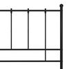 vidaXL Bed Frame without Mattress Black Metal 120x200 cm