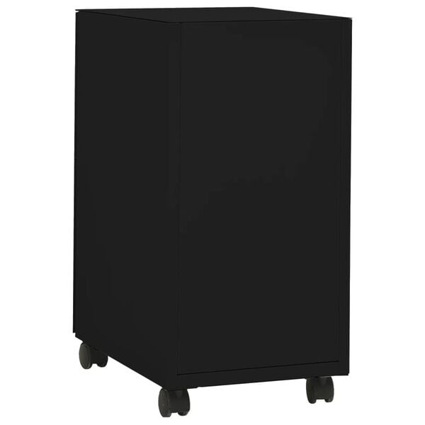 vidaXL Mobile File Cabinet Black 30x45x59 cm Steel