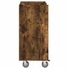 vidaXL Golf Cabinet with Wheel Plain Smoked Oak 65 x 45 x 98 cm