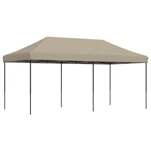 vidaXL Party Tent Folding Taupe 292 x 580 x 315 cm Oxford Fabric