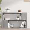 vidaXL Book Cabinet Grey Sonoma 100x24x63 cm Engineered Wood