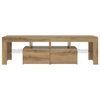 vidaXL TV Cabinet with LED Lights Artisan Oak 140x36.5x40 cm Engineered Wood