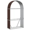 vidaXL Log Holder Brown 120x45x210 cm Galvanised Steel
