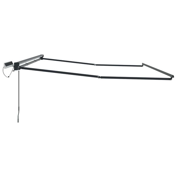 vidaXL Electric Retractable Awning Frame White 2.5 x 2 m Steel