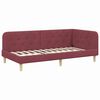 vidaXL Corner Bed Frame with Headboard Wine Red 100 x 200 cm Fabric