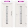 vidaXL Front Door White PVC