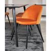 Venture Home Dining Chairs 2 pcs Velvet Velvet Black and Rusty Orange
