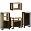 vidaXL Bathroom Furniture Set with Door 4 pcs Brown Solid Mango Wood