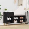 vidaXL Shoe Cabinet Black Oak 102 x 36 x 60 cm Engineered Wood