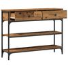 vidaXL Console Table Old Wood 100 x 25 x 75 cm Engineered Wood