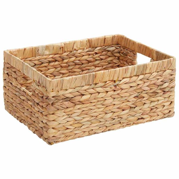 vidaXL Storage Baskets 3 pcs Natural 40 x 30 x 18 cm Water hyacinth
