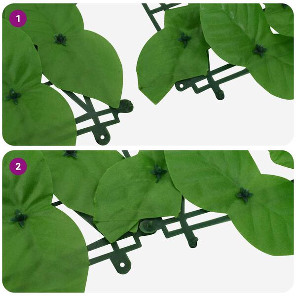 vidaXL Balcony Screen with Green Leaves 200x100 cm