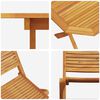vidaXL Garden Dining Set Folding 5 pcs Brown Solid acacia wood