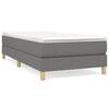 vidaXL Box Spring Bed Frame Dark Grey 90x190 cm Fabric
