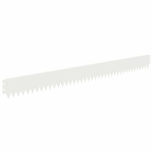 vidaXL Lawn Edging 20 pcs 103 x 10 cm Steel White