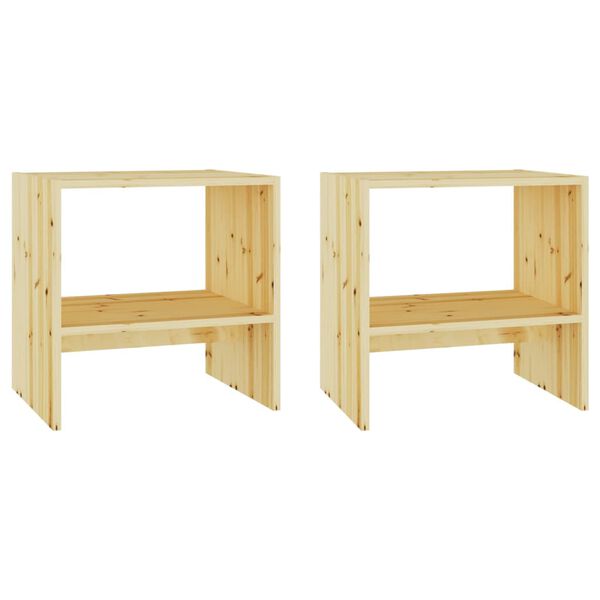 vidaXL Bedside Cabinets 2 pcs 40x30.5x40 cm Solid firwood