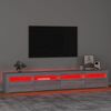 vidaXL TV Cabinet with LED Lights Grey Sonoma 240x35x40 cm