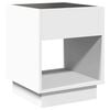 vidaXL Bedside Table with Infinity LED White 40x40x50 cm