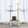 vidaXL Cat Tree with Sisal Scratching Posts Light Grey 110 cm
