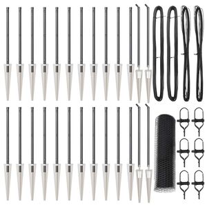 vidaXL Fence Post Grey 50 x 0.4 m (25 mm mesh) Steel and PVC