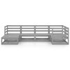 vidaXL 6 Piece Garden Lounge Set Grey Solid Pinewood