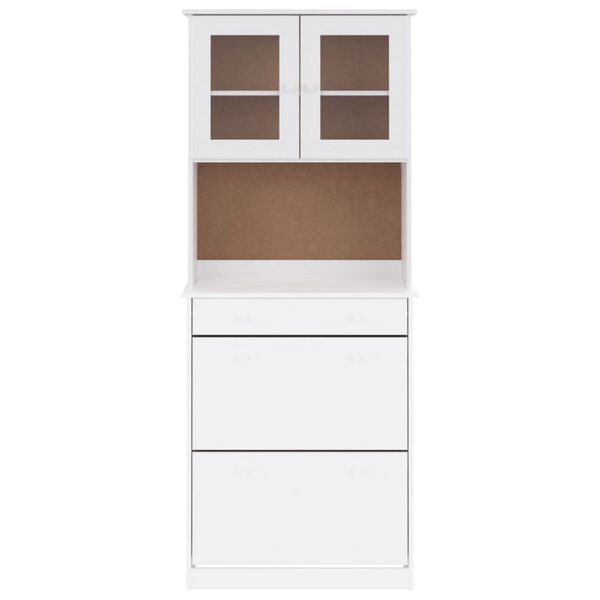 vidaXL Highboard ALTA White 77x35x188cm Solid Wood Pine