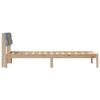 vidaXL Bed frame Brown and light grey 75 x 190 cm Solid pine wood