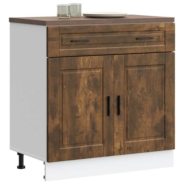 vidaXL Kitchen Base Cabinet&nbsp;Porto Smoked Oak Engineered Wood