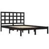vidaXL Bed Frame without Mattress Black 200x200 cm Solid Wood