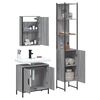 vidaXL 3 Piece Bathroom Furniture Set Grey Sonoma Engineered Wood