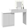 vidaXL Dressing Table with LED White 115x37x110.5 cm