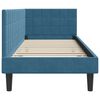 vidaXL Corner Bed Frame with Headboard Blue 80 cm x 200 cm Velvet