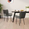 vidaXL Dining Chairs 2 pcs Dark Grey Velvet