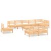 vidaXL 10 Piece Garden Lounge Set Solid Wood Pine