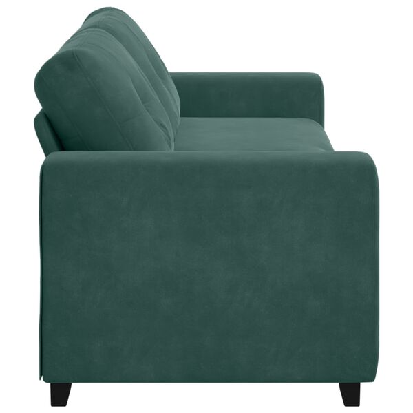vidaXL Sofa Dark Green 221 x 78 x 80 cm Poly velvet