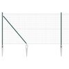 vidaXL Euro Fence with Spikes 25 x 1 m PVC-Coated Steel Green Mesh