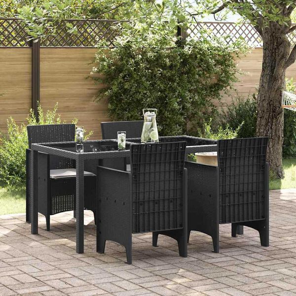 vidaXL Garden Chair 4 pcs Anthracite 53 x 49 x 85 cm PP