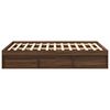 vidaXL Bed Frame without Mattress Brown Oak 120x200 cm