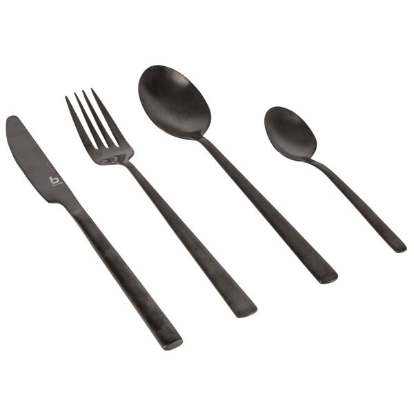 Bo-Camp 16 Piece Cutlery Set Ballona Black