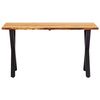 vidaXL Dining Table 140x80x75 cm Solid Oak Wood