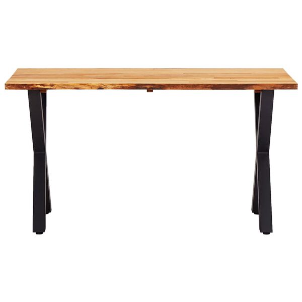 vidaXL Dining Table 140x80x75 cm Solid Oak Wood