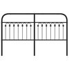 vidaXL Metal Replace Headboard Black 150 cm