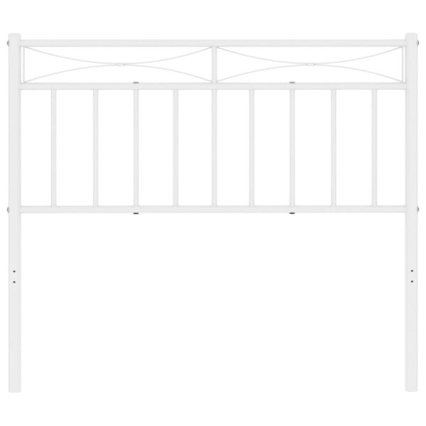vidaXL Metal Replace Headboard White 107 cm