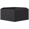 vidaXL Garden Planter Black Hexagon 138x120x45 cm Steel