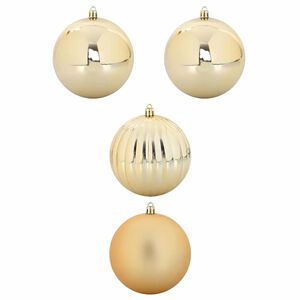 vidaXL Christmas Bauble Set 4 pcs Gold Plastic
