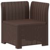 vidaXL 1-Seater Garden Sofa Rattan Look PP Brown