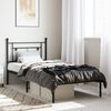 vidaXL Metal Bed Frame without Mattress with Headboard Black 90x190cm