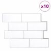 vidaXL Decorative Stickers 10 pcs White Grey 29.4 x 21.4 x 0.8 cm