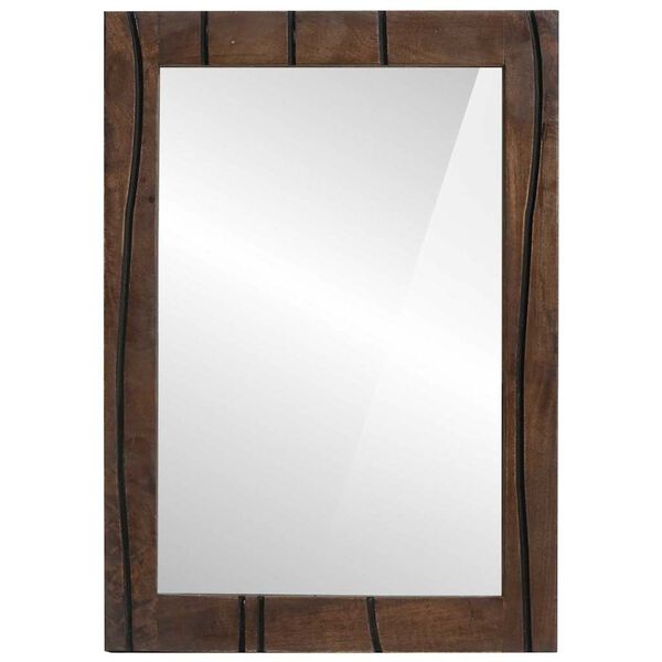 vidaXL Bathroom Mirror Wall-mounted with Mirror Brown 70 x 50 x 2.5 cm