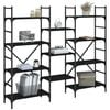vidaXL Bookshelf Black 160x28.5x136.5 cm Engineered Wood